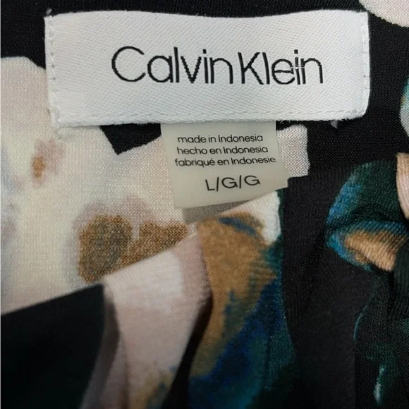 Calvin Klein Women's Floral Print Sleeveless Blouse L - Picture 5 of 10